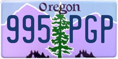 OR license plate 995PGP