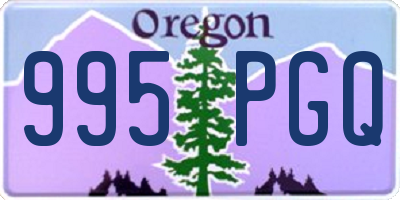 OR license plate 995PGQ
