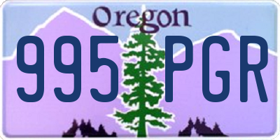 OR license plate 995PGR