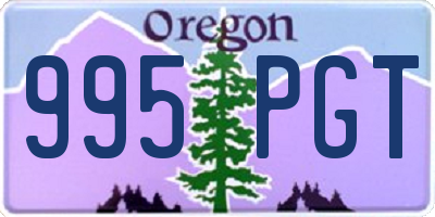 OR license plate 995PGT