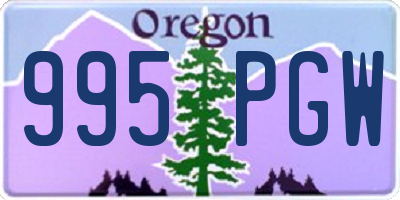 OR license plate 995PGW