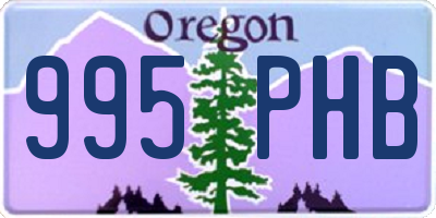 OR license plate 995PHB