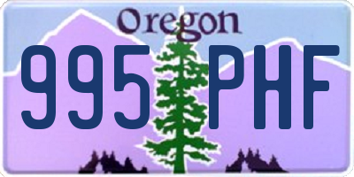 OR license plate 995PHF