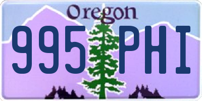 OR license plate 995PHI