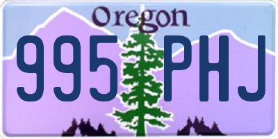 OR license plate 995PHJ