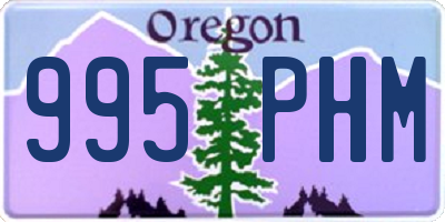 OR license plate 995PHM