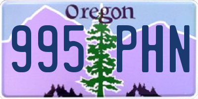 OR license plate 995PHN