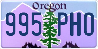 OR license plate 995PHO