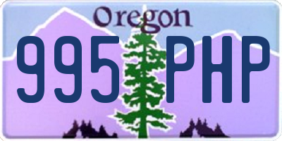 OR license plate 995PHP