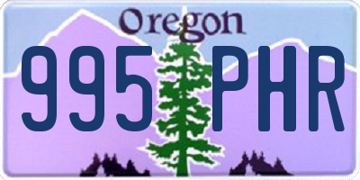 OR license plate 995PHR