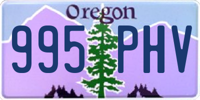 OR license plate 995PHV