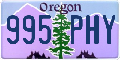 OR license plate 995PHY