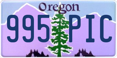 OR license plate 995PIC