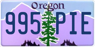 OR license plate 995PIE