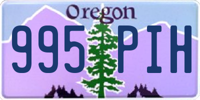 OR license plate 995PIH