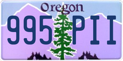 OR license plate 995PII