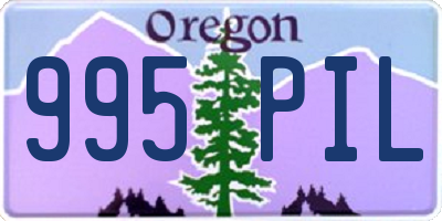 OR license plate 995PIL