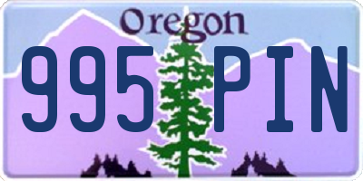 OR license plate 995PIN