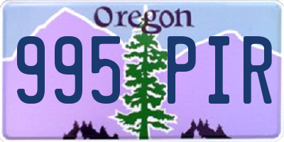 OR license plate 995PIR