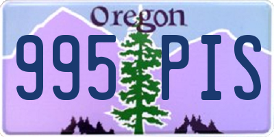 OR license plate 995PIS