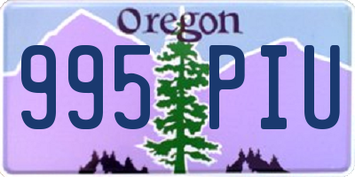 OR license plate 995PIU