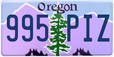 OR license plate 995PIZ