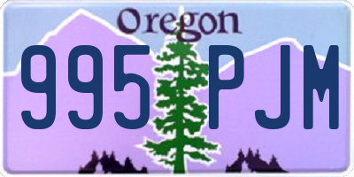 OR license plate 995PJM