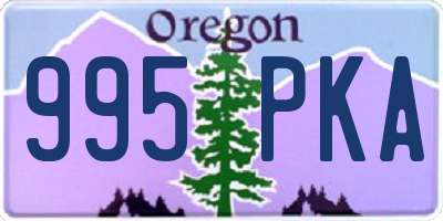 OR license plate 995PKA