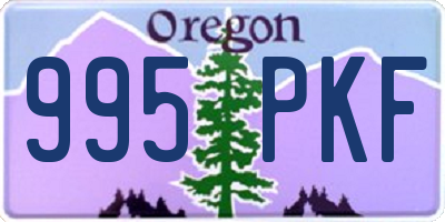 OR license plate 995PKF