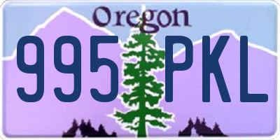 OR license plate 995PKL