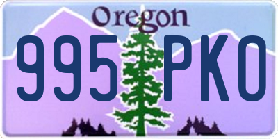 OR license plate 995PKO