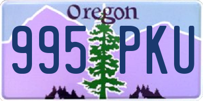 OR license plate 995PKU
