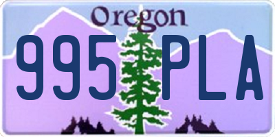 OR license plate 995PLA