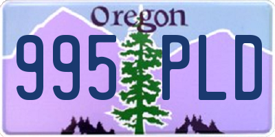 OR license plate 995PLD