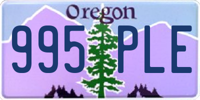 OR license plate 995PLE