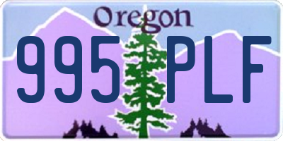 OR license plate 995PLF