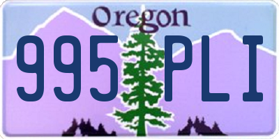 OR license plate 995PLI