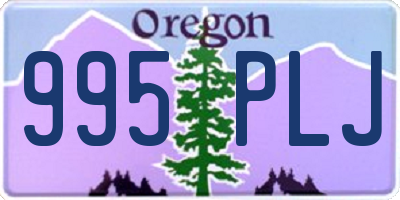 OR license plate 995PLJ