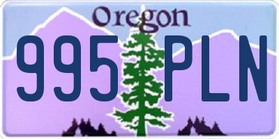 OR license plate 995PLN