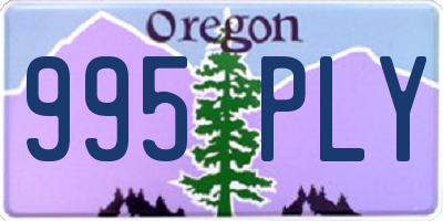 OR license plate 995PLY