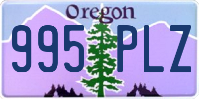 OR license plate 995PLZ