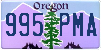OR license plate 995PMA