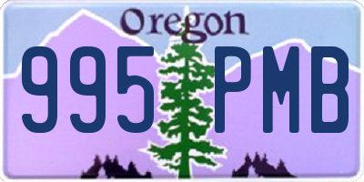 OR license plate 995PMB
