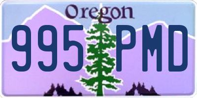 OR license plate 995PMD