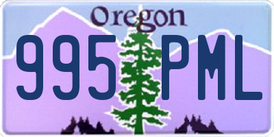 OR license plate 995PML