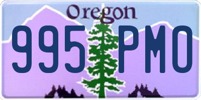 OR license plate 995PMO