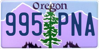 OR license plate 995PNA