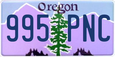 OR license plate 995PNC