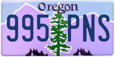 OR license plate 995PNS