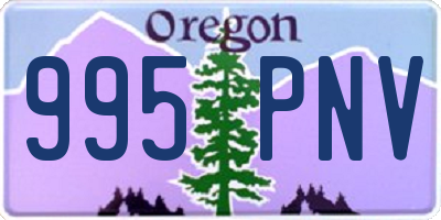 OR license plate 995PNV